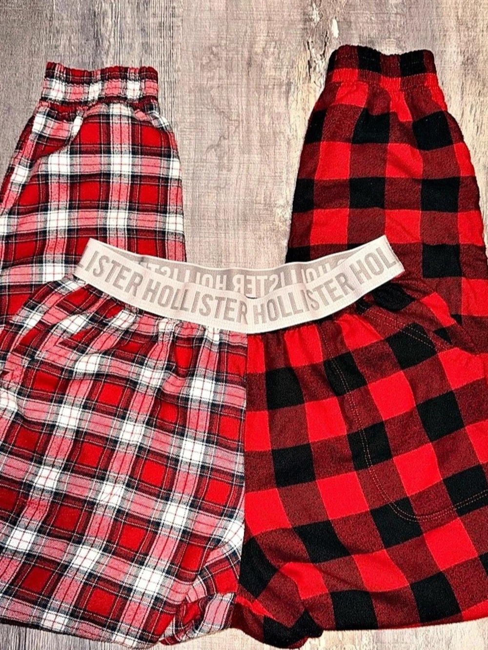 Hollister Colorblock Plaid Flannel Jogger Pajama Pants Size Small